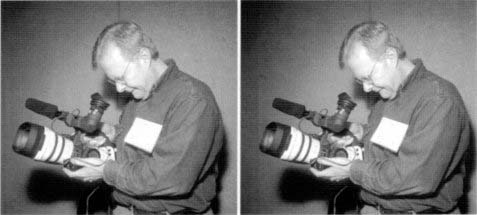Wall-eyed stereo photo of Joseph Bogacz with the Canon XL1 3D lens